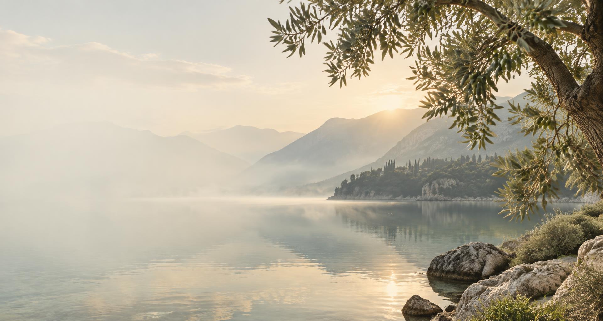 Calm lake at sunrise